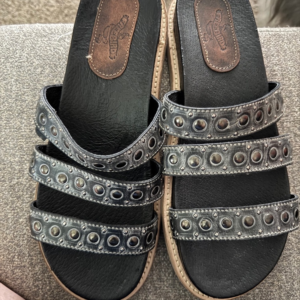Freebird Florence Ice/Black Studded Women's Sandals